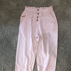 Zara- High Waisted Pale Pink Pants- Size 6- super cute